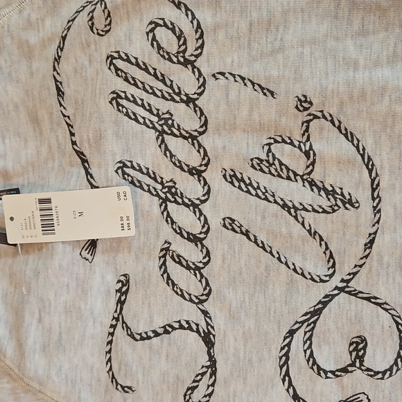 Anthropologie Anthropologie Gray Crew-Neck Graphic Sweatshirt Saddle Up M - Picture 7 of 8